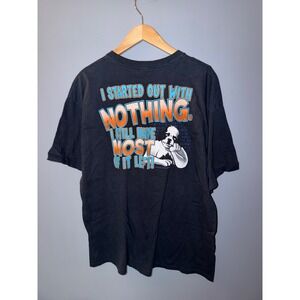 Big Dogs Mens Black Graphic T-Shirt Started With Nothing Sarcastic Funny 2014